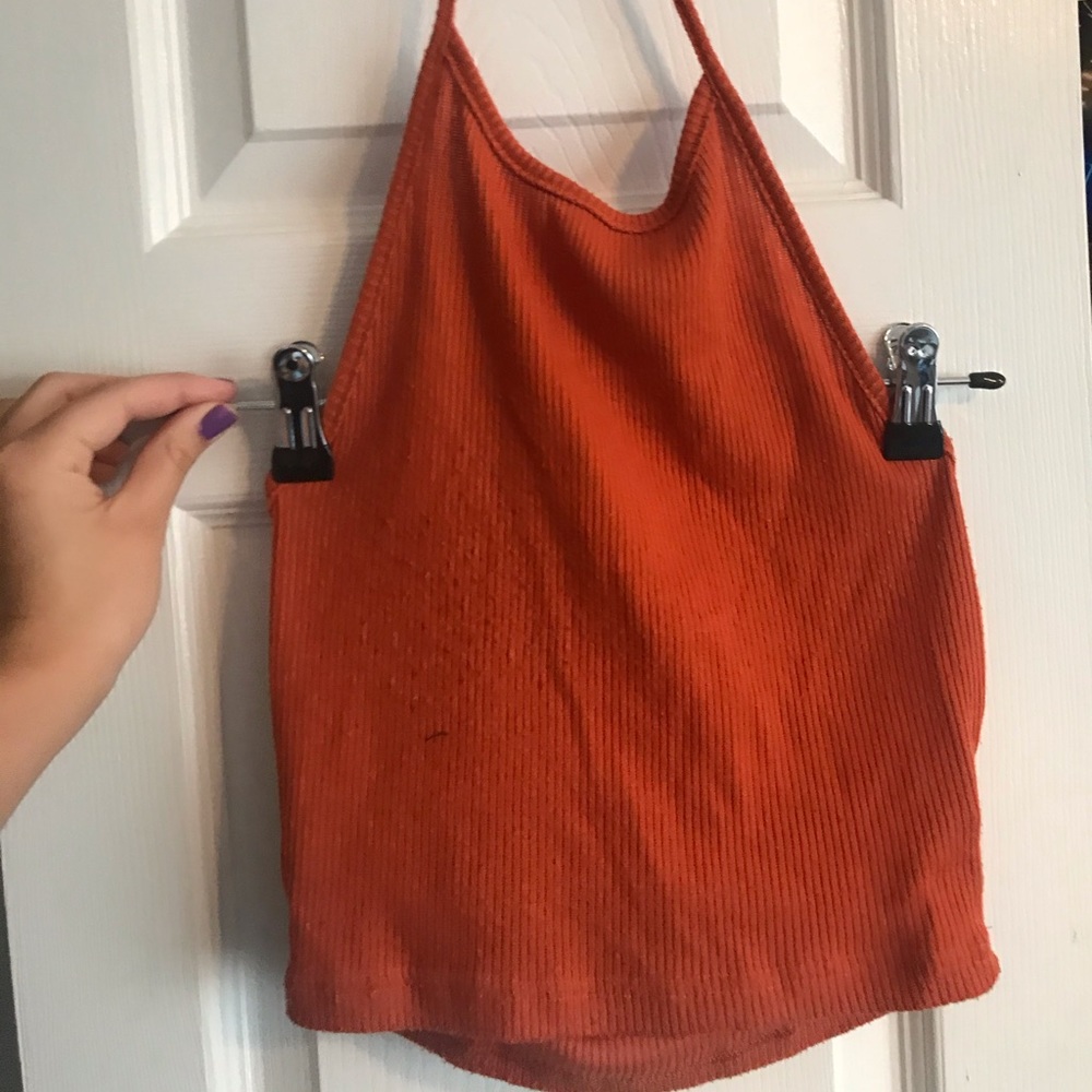 Better Be Orange Halter Crop Top